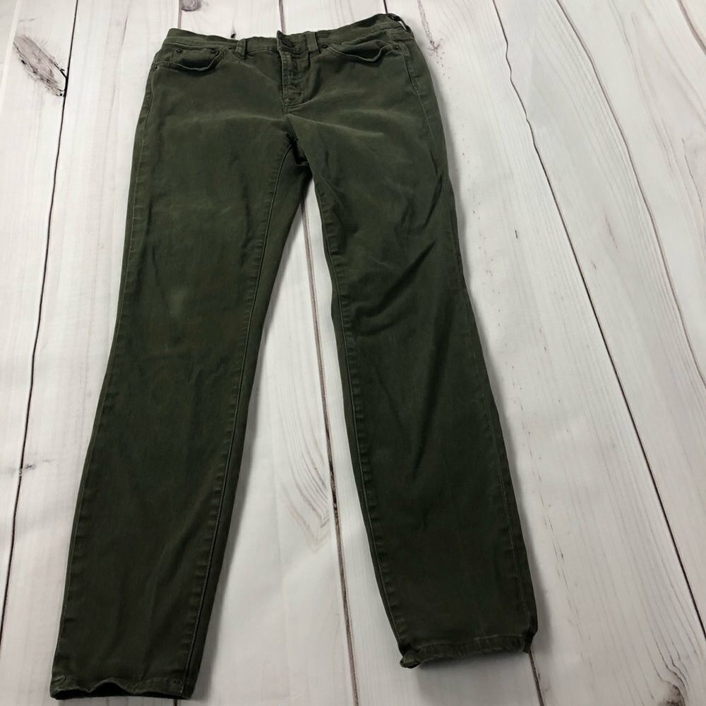 J. Crew Olive Green Toothpick Skinny Jeans size 27